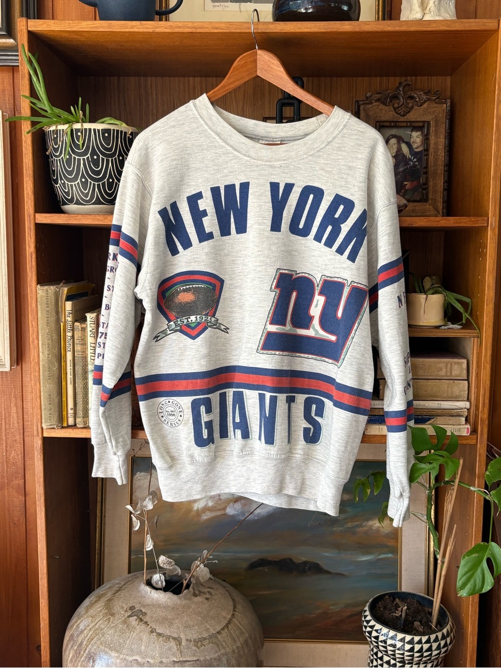 LONG GONE NY Giants 1990’s Vintage Crew Neck Sweater L